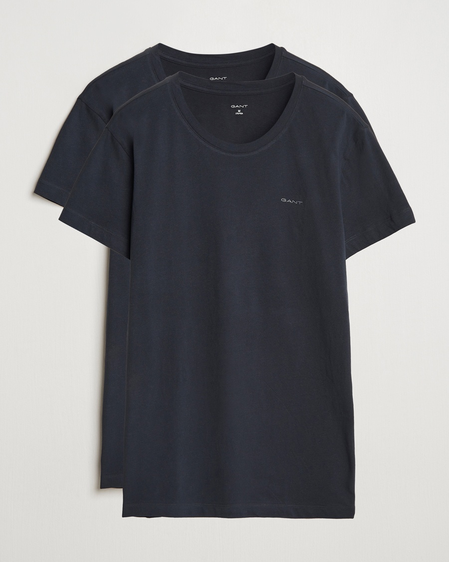 GANT 2-Pack Crew Neck T-Shirt Black – Svart