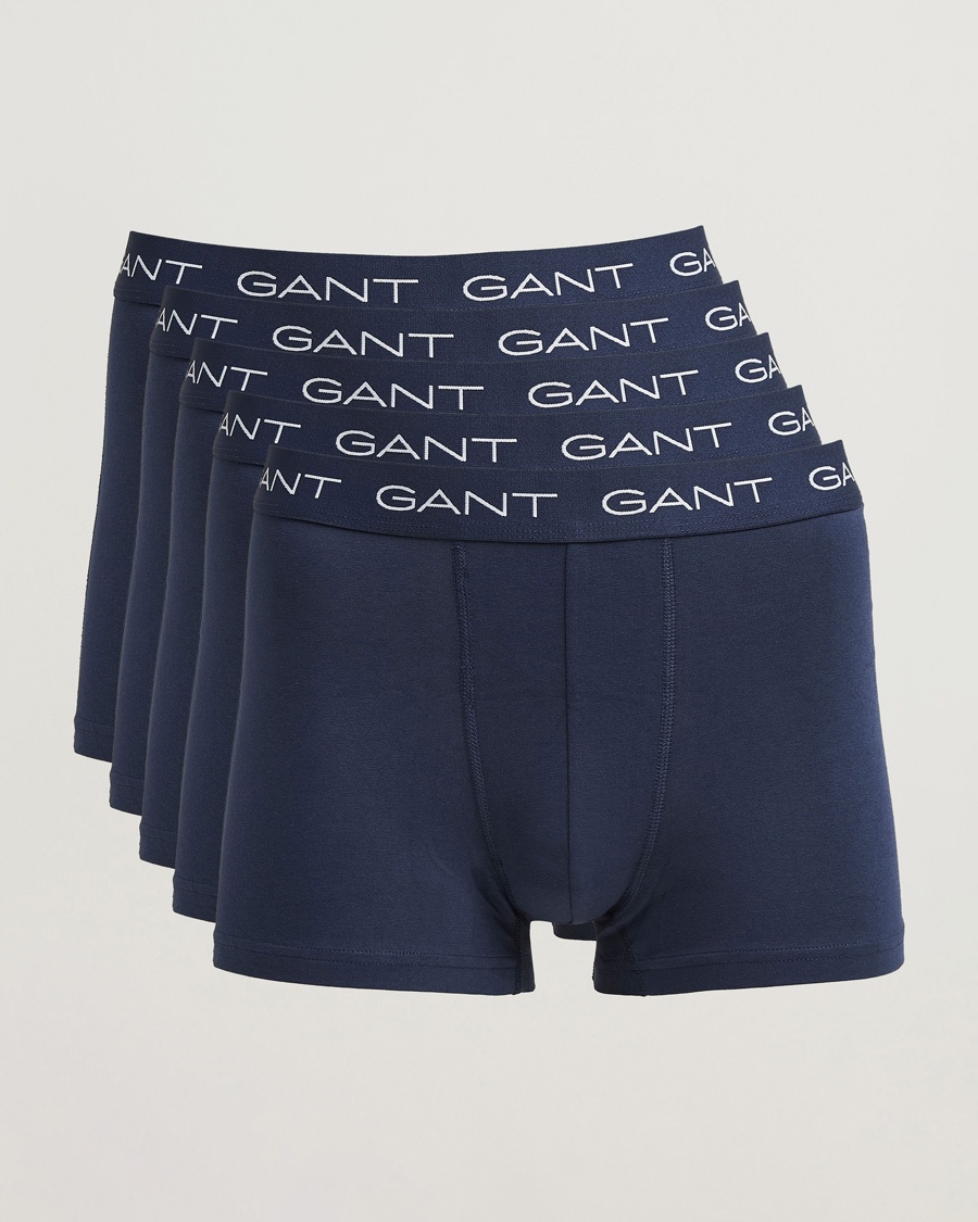 Gant 5-Pack Trunks Marine – Blå