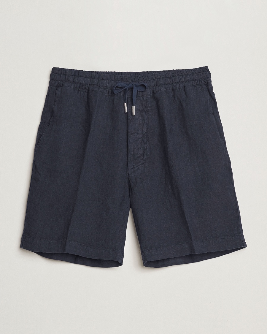 Herr | Linneshorts | Altea | Linen Drawstring Shorts Navy