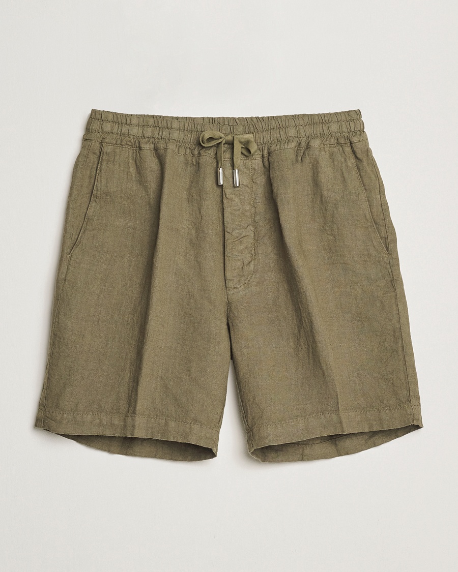 Herr | Shorts | Altea | Linen Drawstring Shorts Military