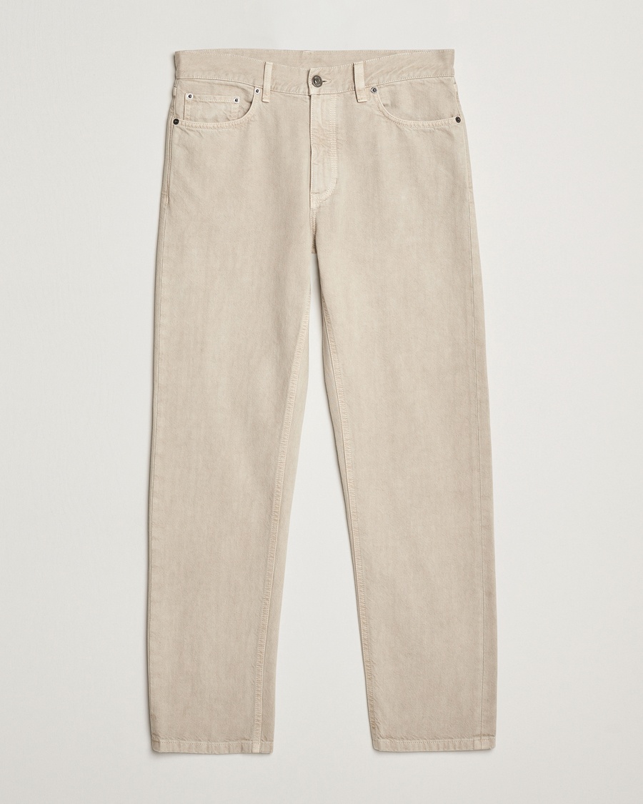 Herr | | Zegna | 5-Pocket Marbled Denim Pants Beige