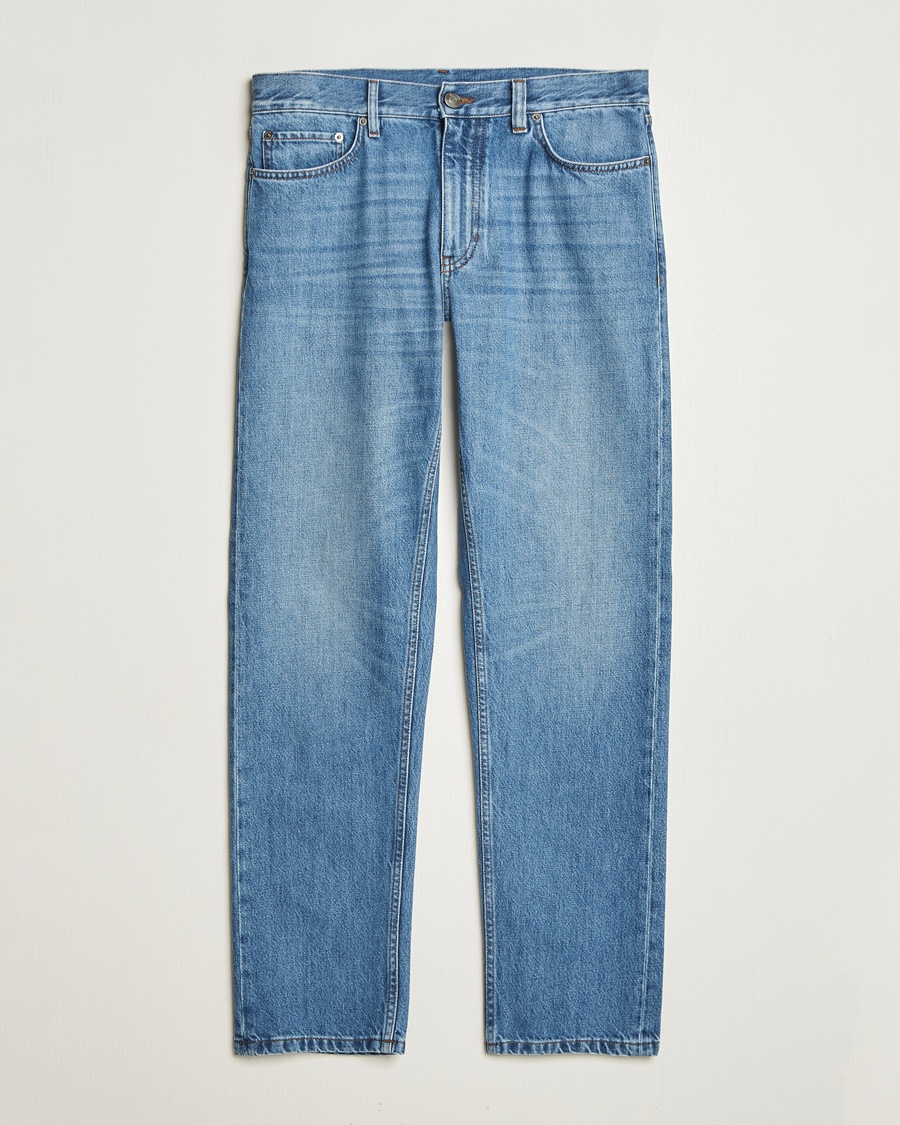 Herr | Straight leg | Zegna | 5-Pocket Denim Jeans Medium Blue Wash