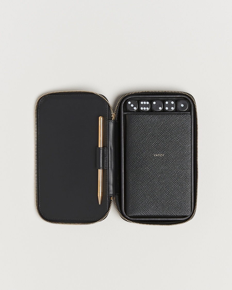 Smythson Panama Yatzy Set Black – Svart