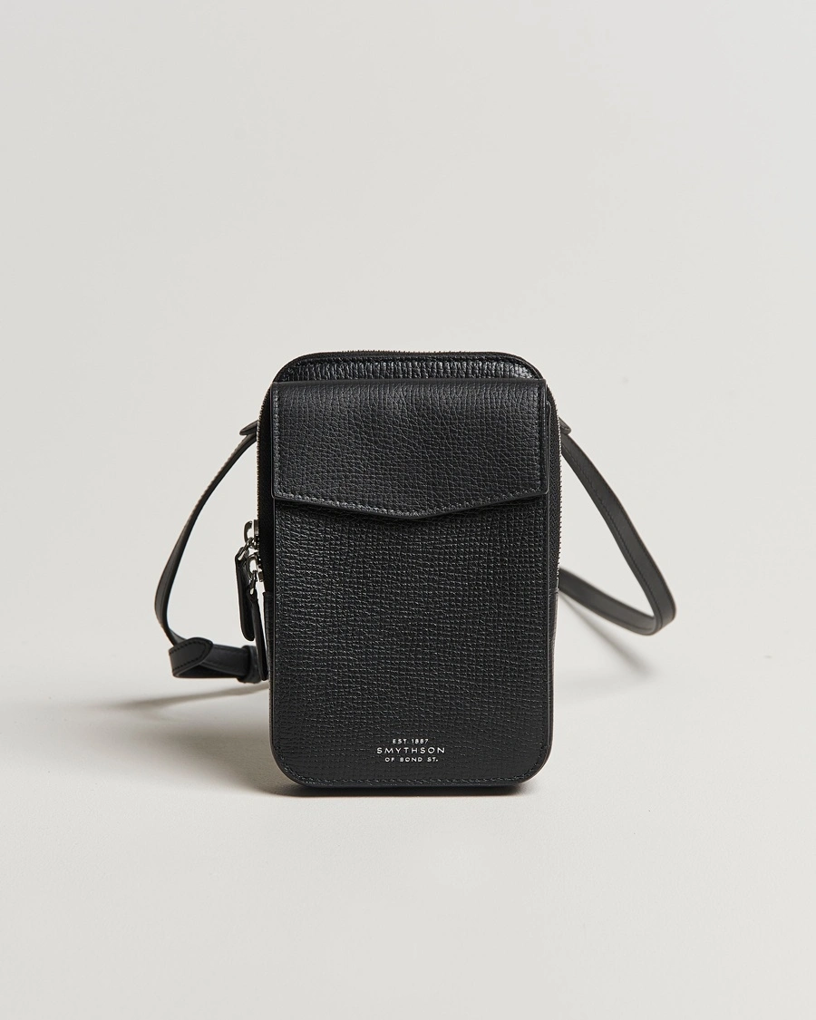 Herr | Axelremsväskor | Smythson | Ludlow Crossbody Pouch Black