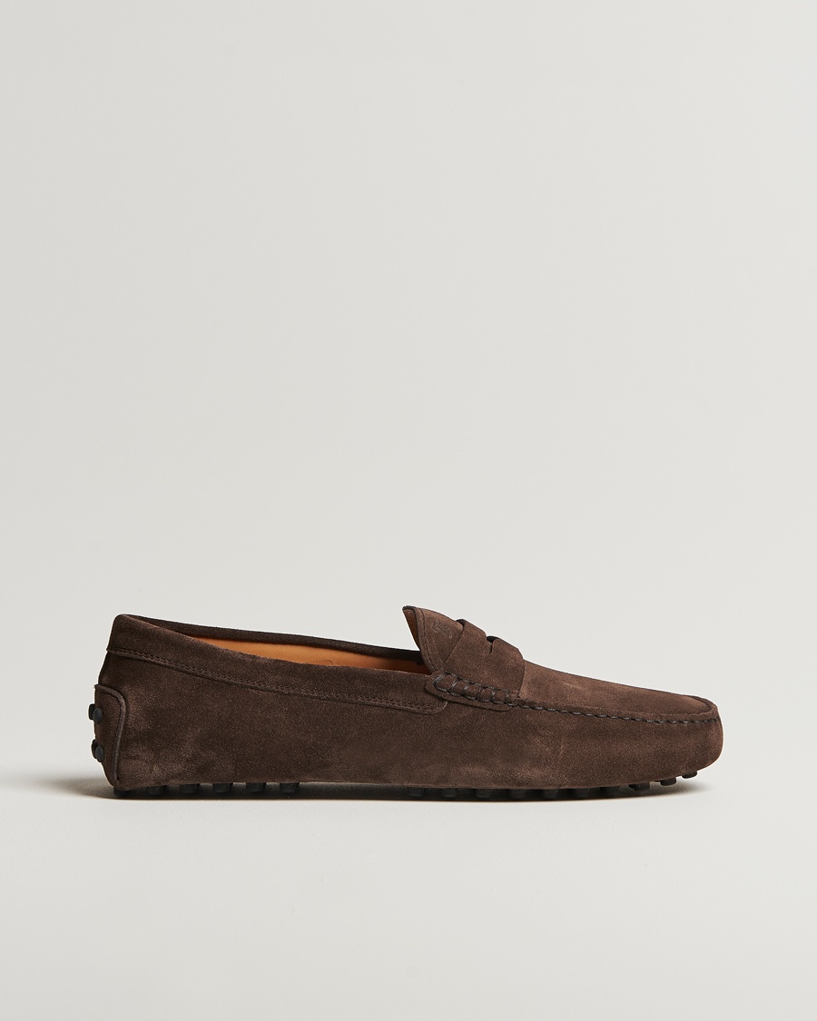 Herr | | Tod's | Gommino Carshoe Dark Brown Suede