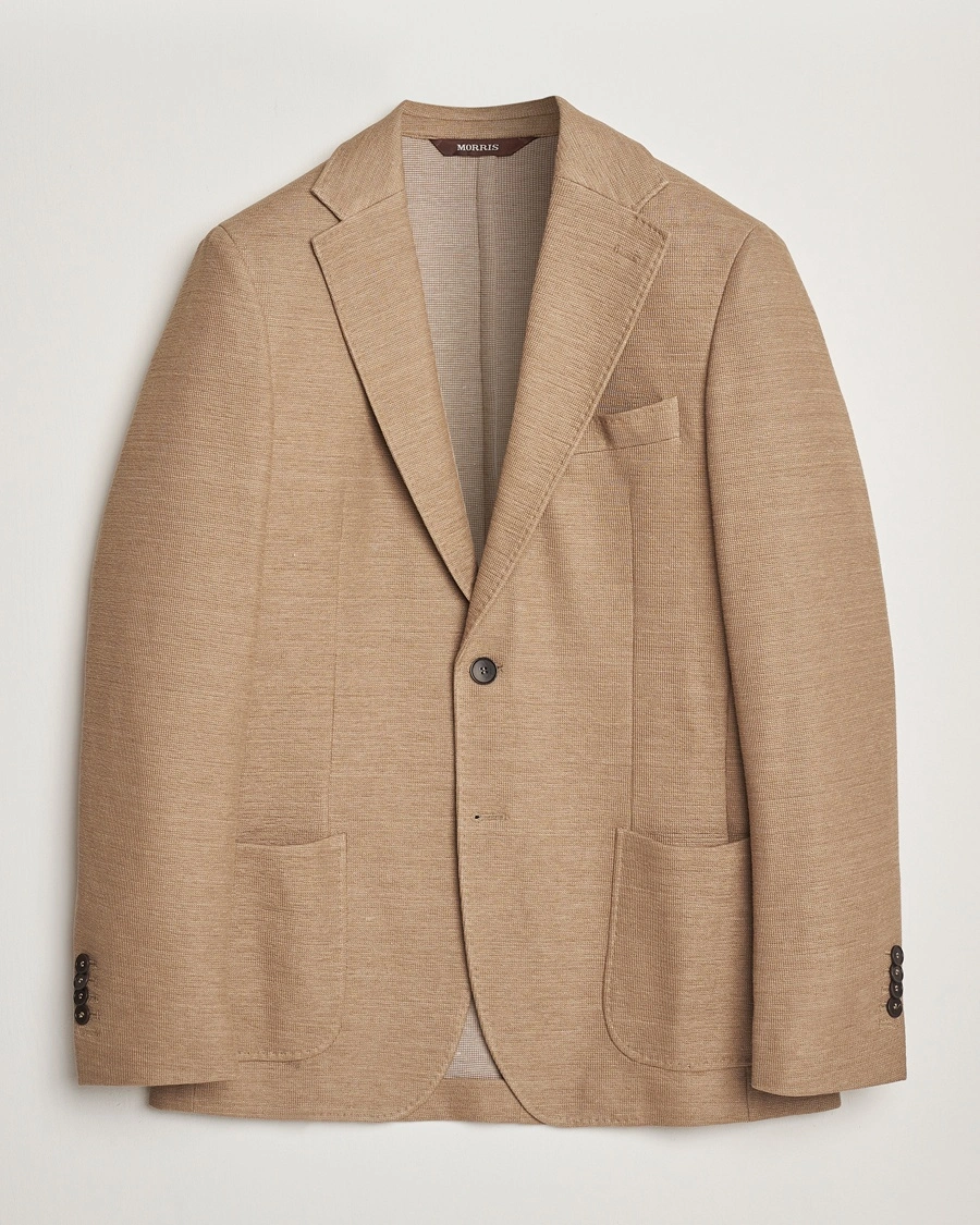 Herr | Kavaj | Morris Heritage | Jersey Linen Jacket Beige
