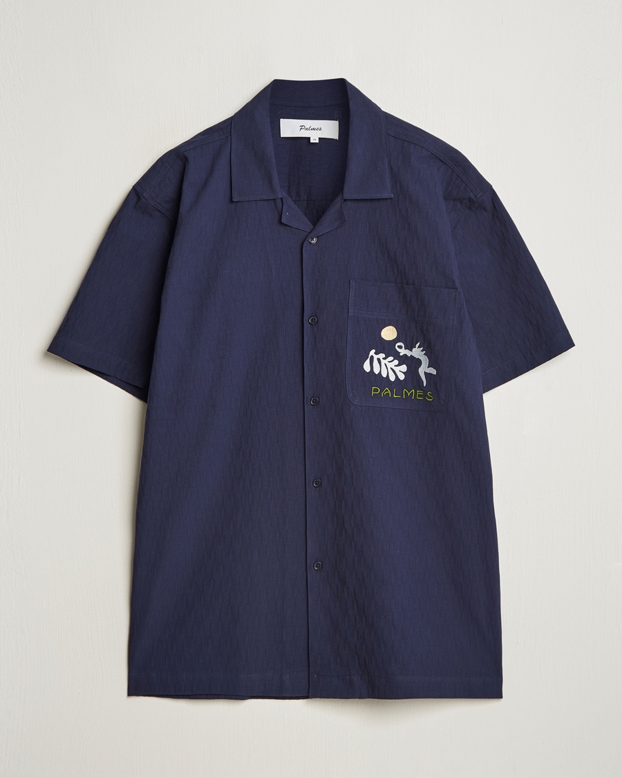 Herr | Kortärmade skjortor | Palmes | Garden Short Sleeve Shirt Navy
