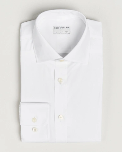 Tiger of Sweden Adley Slim Fit Cut Away Shirt White – Vit
