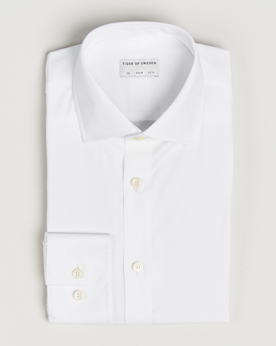 Tiger of Sweden Adley Slim Fit Cut Away Shirt White – Vit