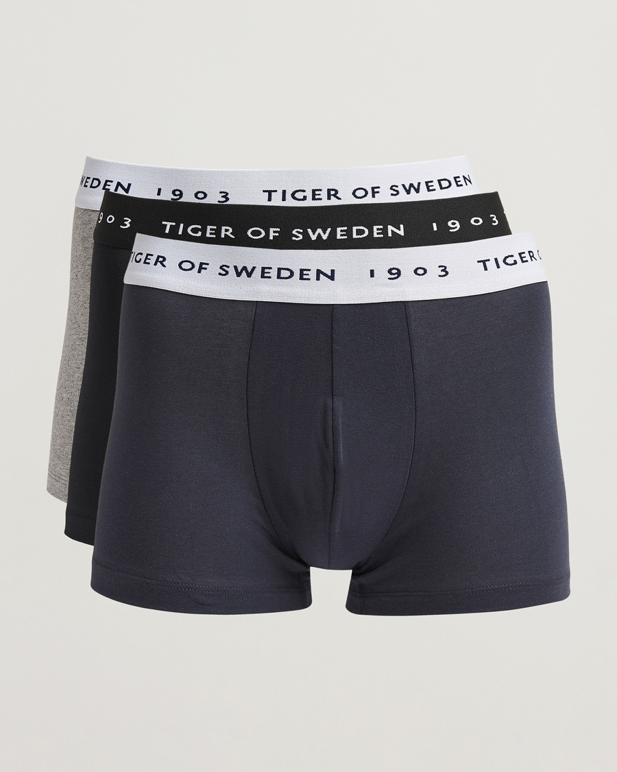 Tiger of Sweden Hermod Cotton 3-Pack Boxer Brief Black/Navy/Grey – Flerfärgad