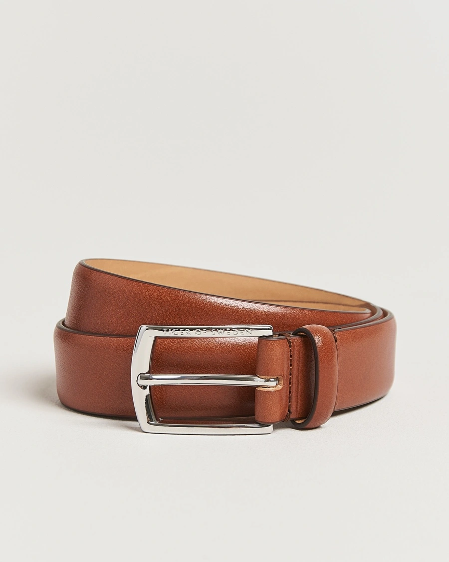 Herr | Bälten | Tiger of Sweden | Asenby Leather 3 cm Belt Cognac