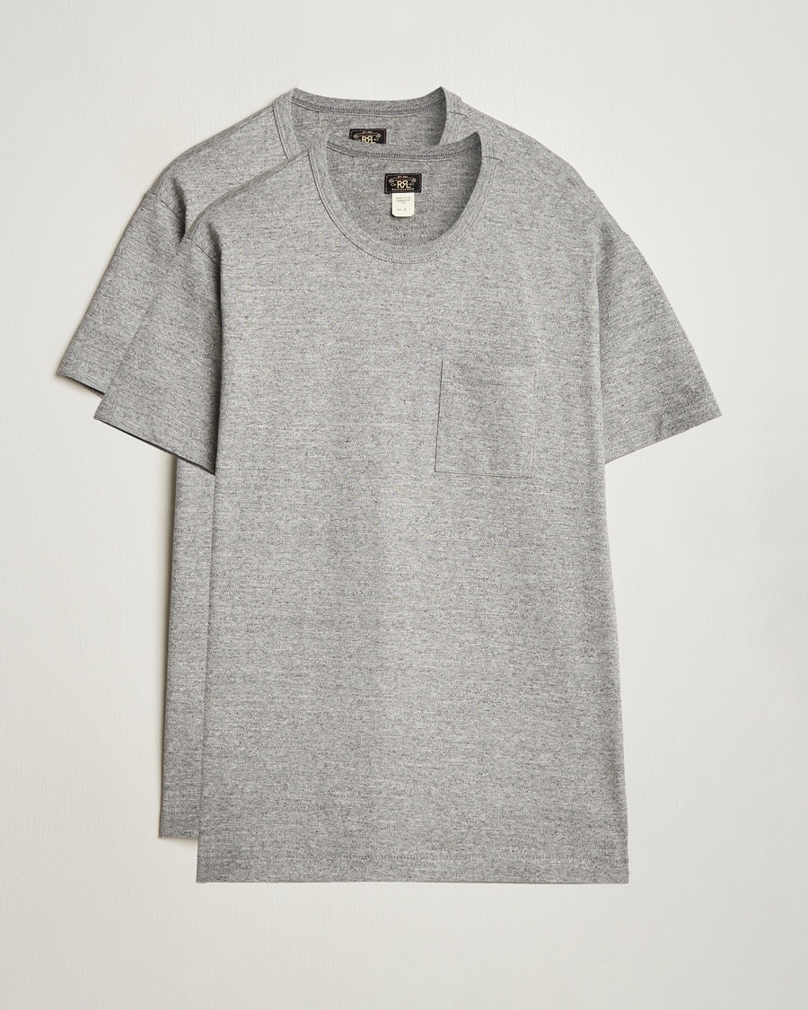 Herr | Multipack | RRL | 2-Pack Pocket Tee Grey Heather