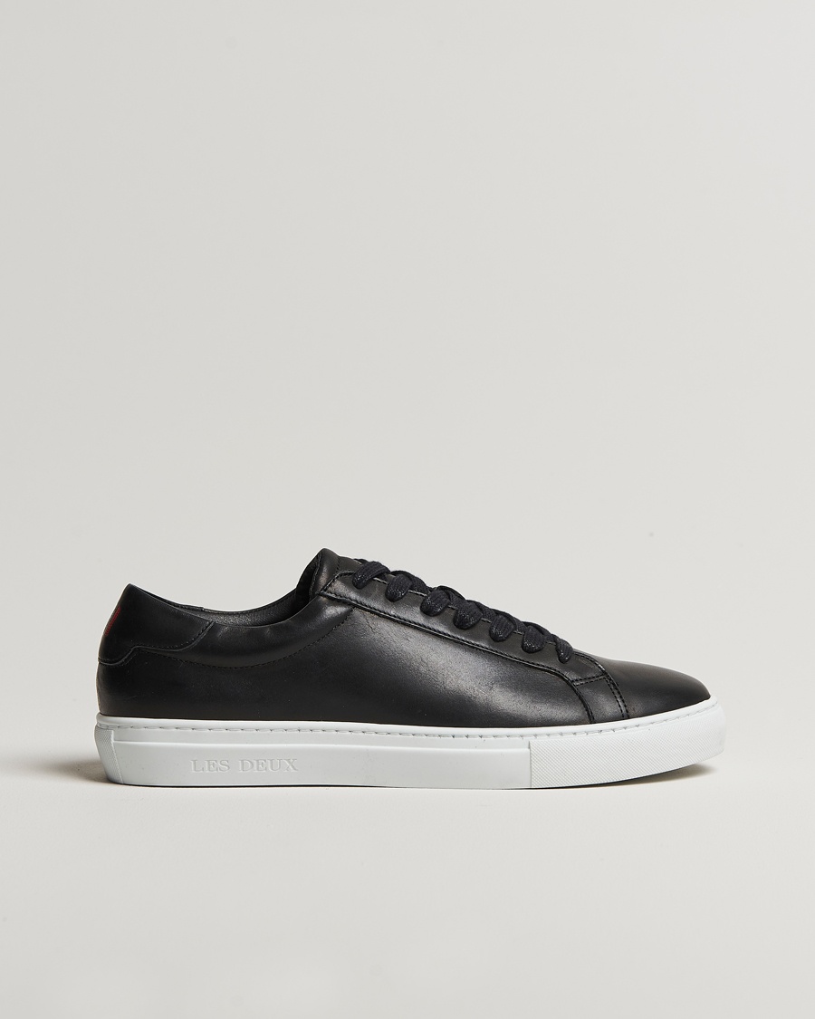 LES DEUX Theodor Leather Sneakers Black – Svart