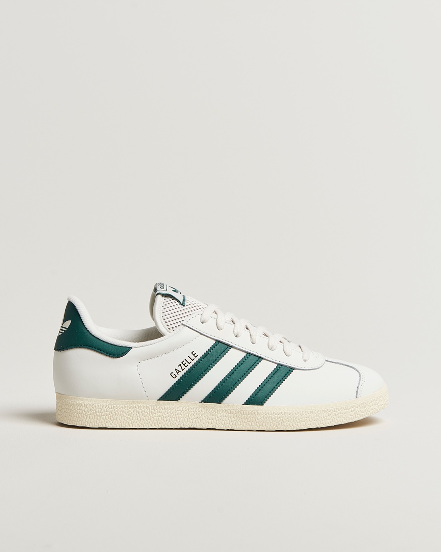 Herr | Vita sneakers | adidas Originals | Gazelle Leather Sneaker White/Green