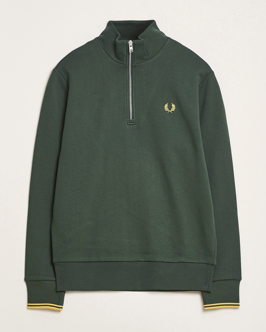 Herr | | Fred Perry | Half Zip Sweatshirt Court Green