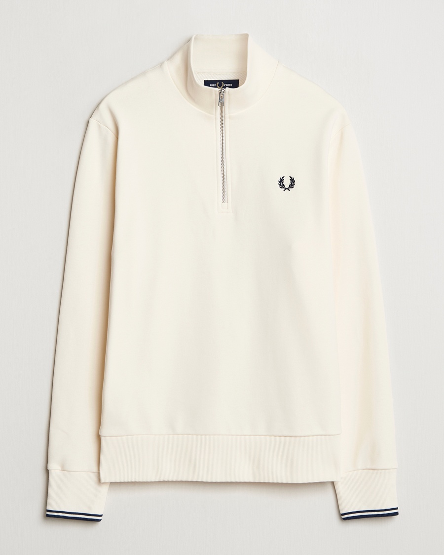 Herr | Fred Perry | Fred Perry | Half Zip Sweatshirt Ecru