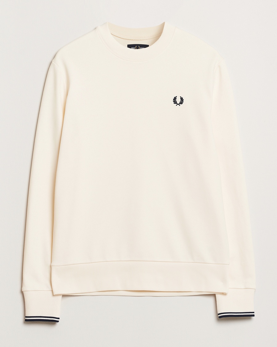 Herr | Fred Perry | Fred Perry | Crew Neck Sweatshirt Ecru