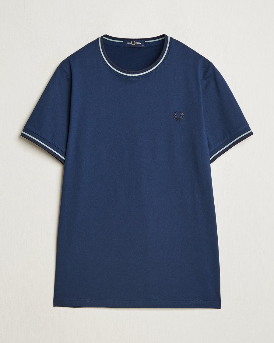 Herr | Fred Perry | Fred Perry | Twin Tipped T-Shirt Tennis Blue
