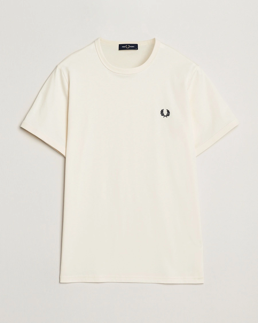 Herr | Fred Perry | Fred Perry | Ringer T-Shirt Ecru