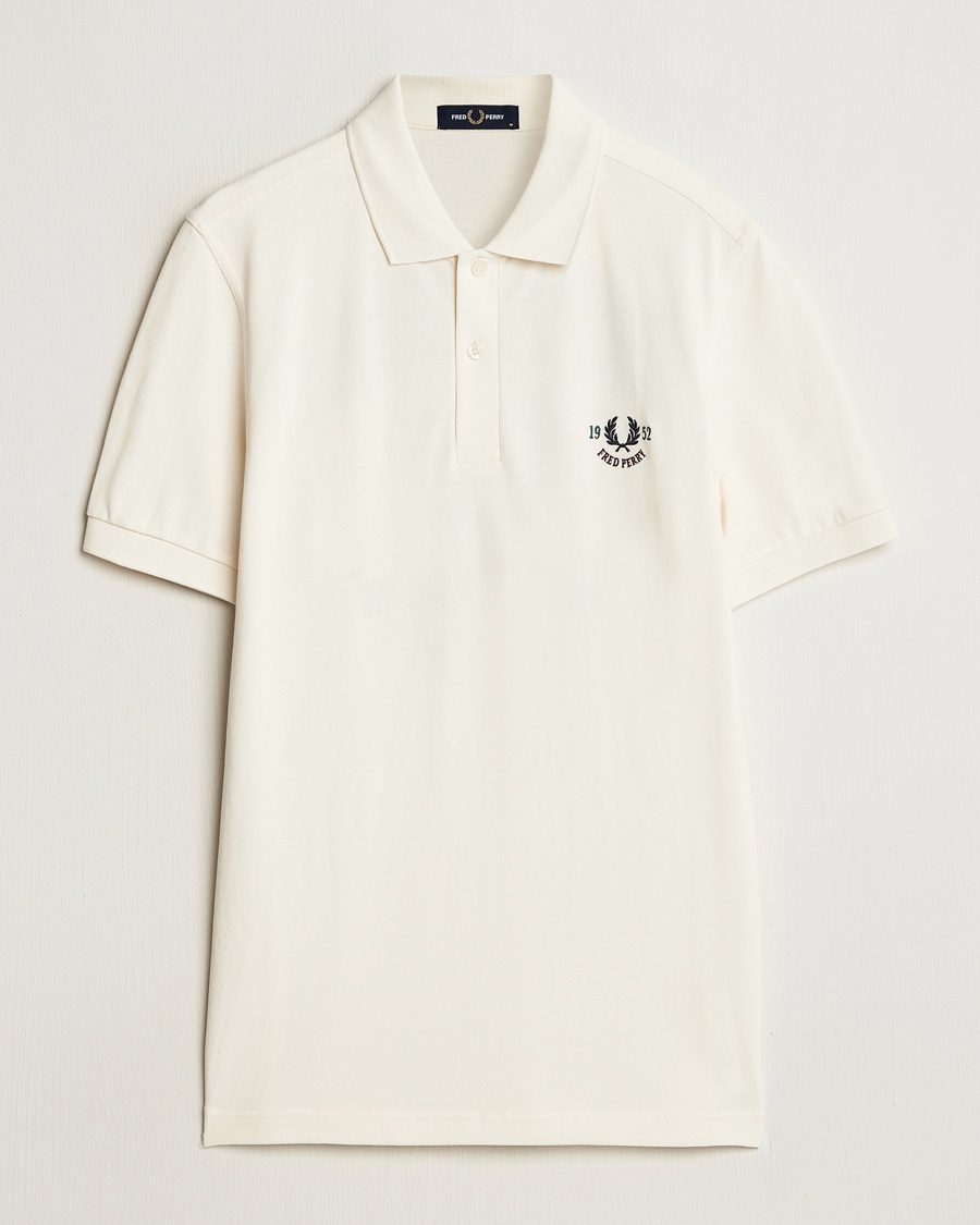 Herr | Fred Perry | Fred Perry | Clubhouse Embroidered Polo Ecru