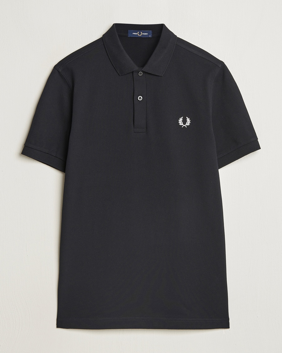 Fred Perry Plain Polo Shirt Black – Svart