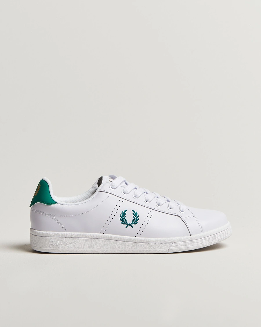 Herr | Fred Perry | Fred Perry | B721 Leather Sneaker White/Court Green