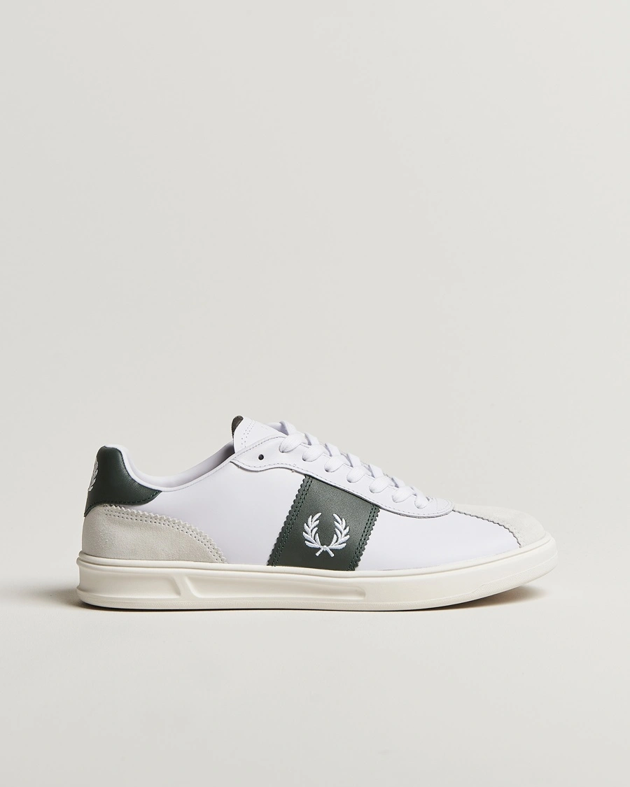 Herr | Fred Perry | Fred Perry | B4 Leather/Suede Sneaker White/Green