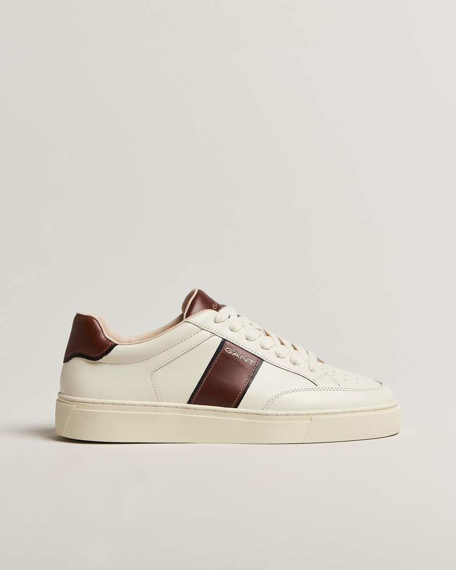 Herr | | GANT | Mc Julien Taped Sneaker Off White/Cognac