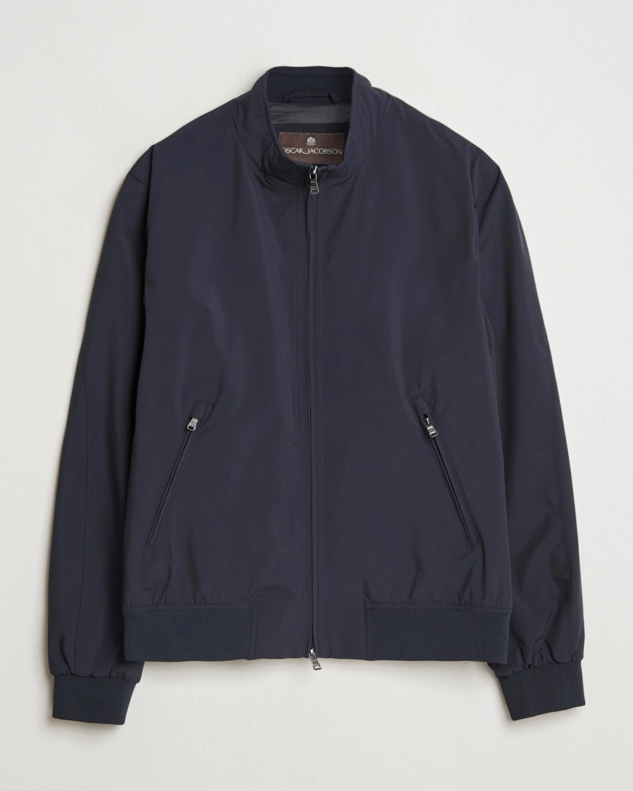 Oscar Jacobson Bomber Nylon Jacket Navy – Blå