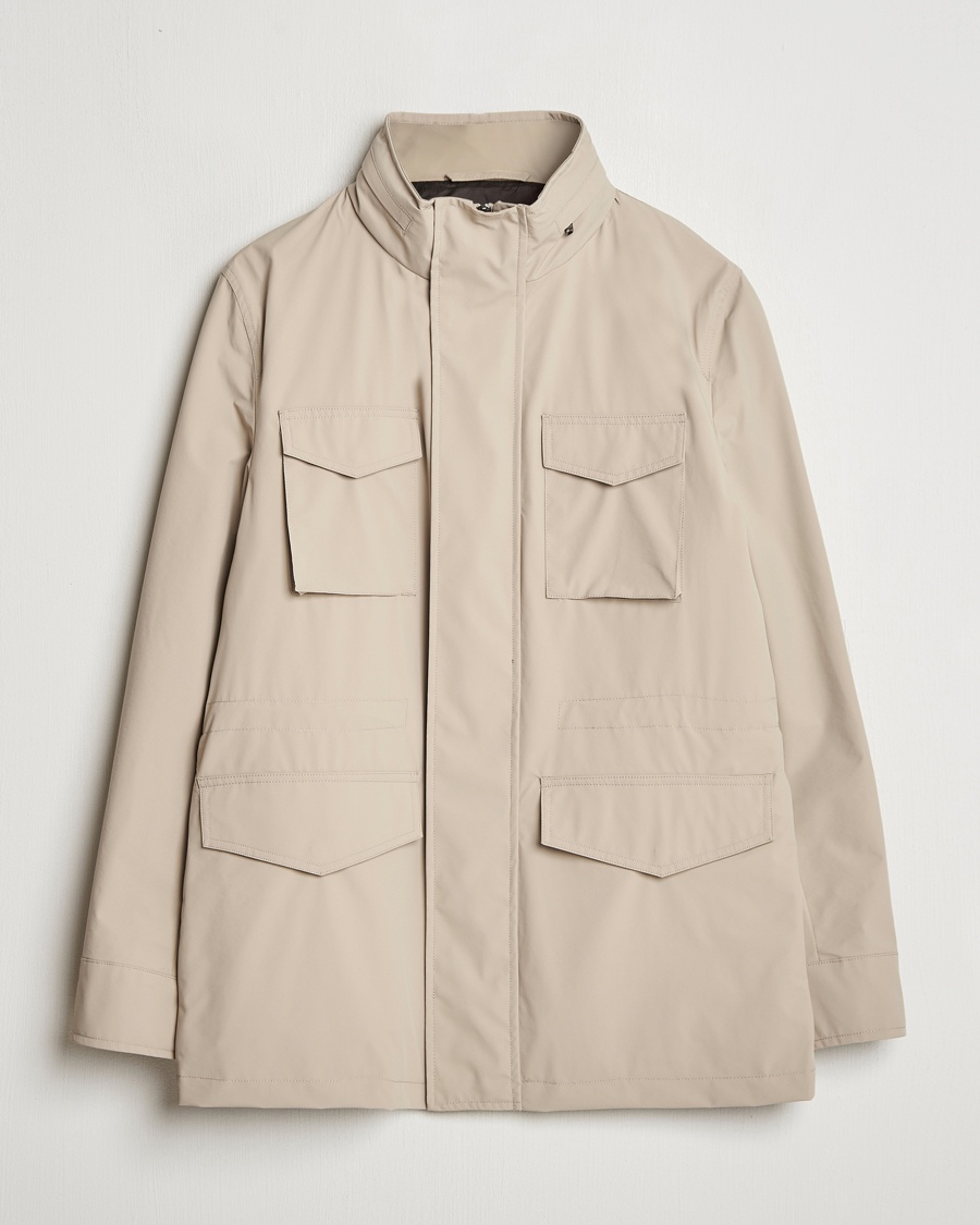 Herr | Jackor | Oscar Jacobson | M65 Nylon Field Jacket Beige