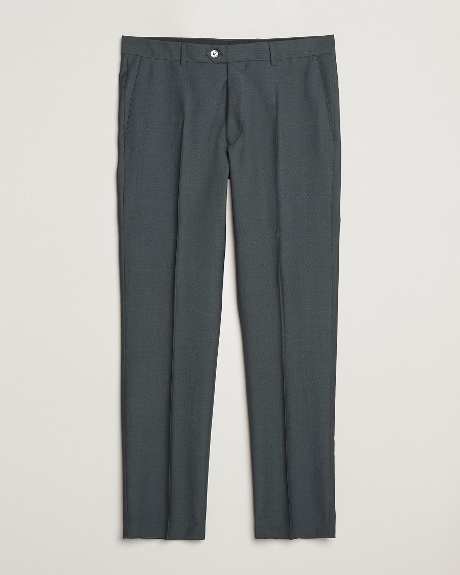 Herr | Kläder | Oscar Jacobson | Dandy Wool/Mohair Suit Trousers Green
