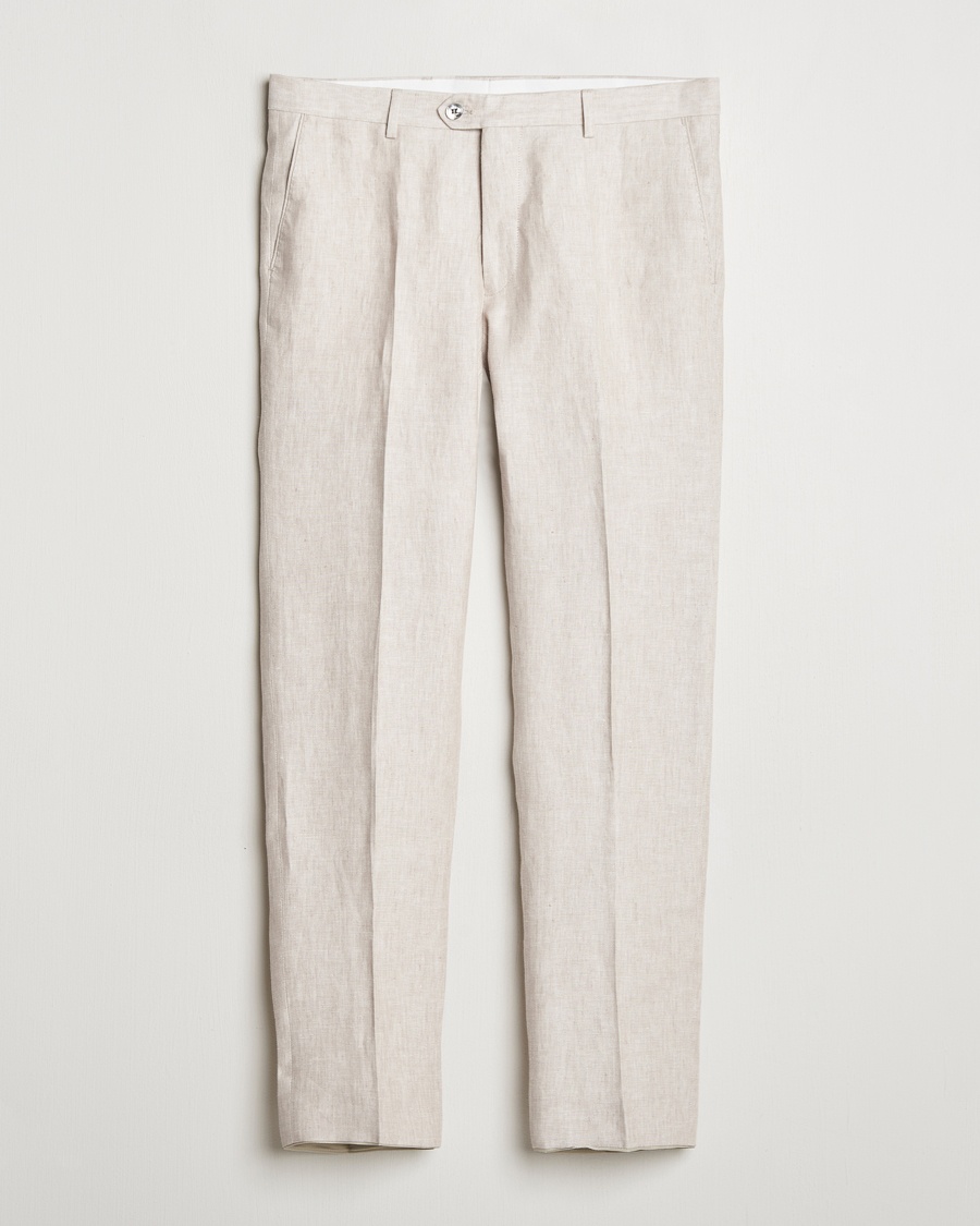 Herr | Oscar Jacobson | Oscar Jacobson | Denz Linen Trousers Off White