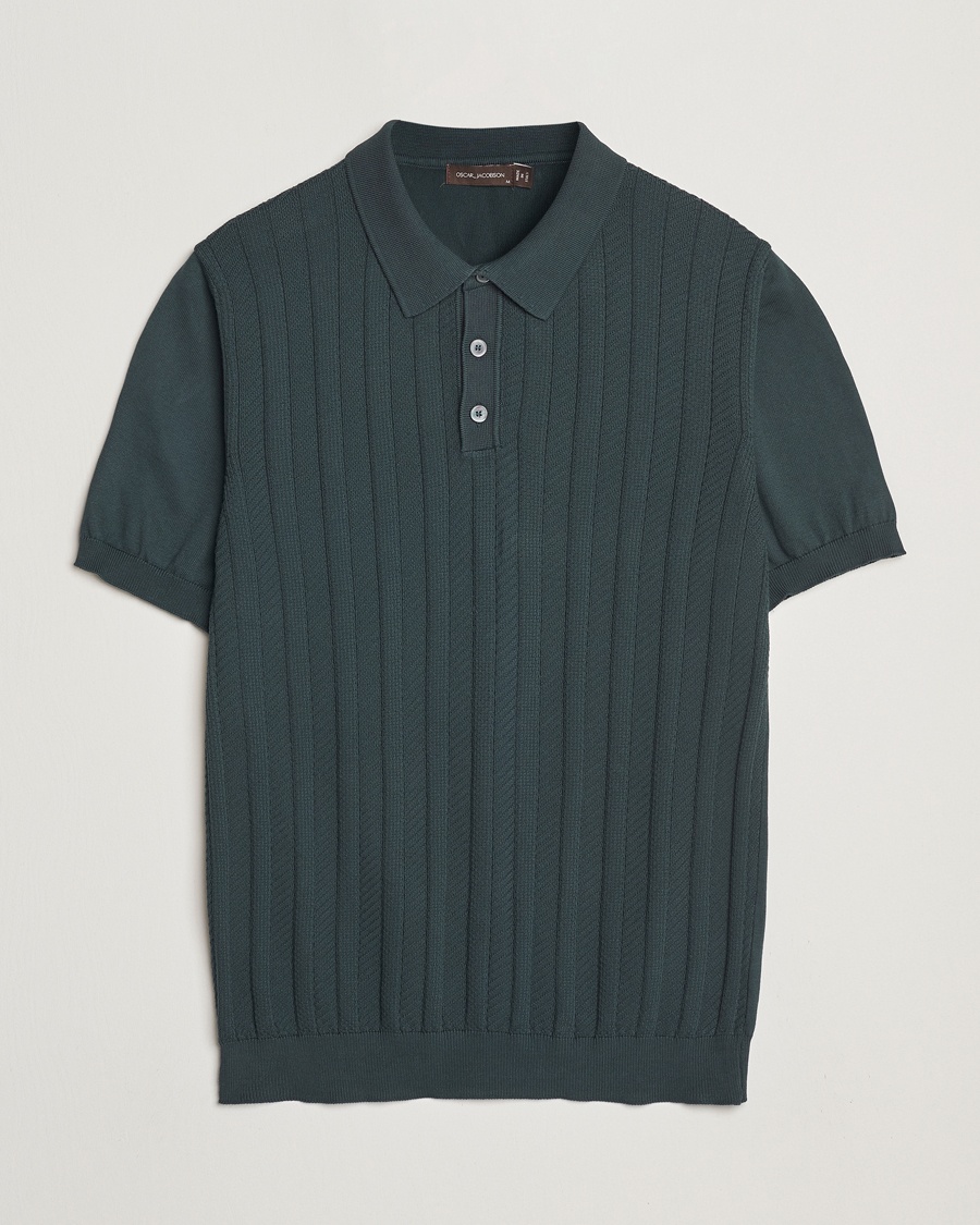 Herr | Kläder | Oscar Jacobson | Barto Structured Cotton Polo Green