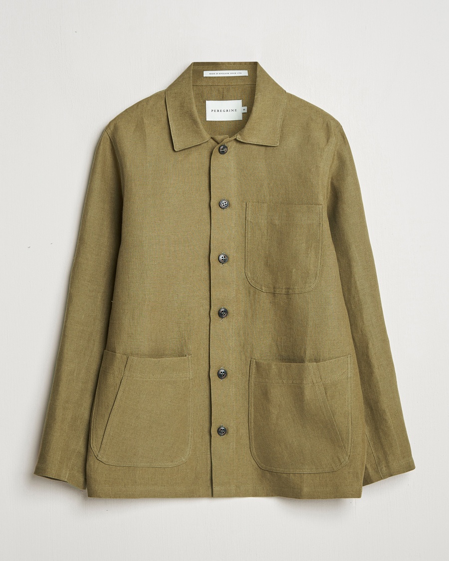 Herr | Overshirts | Peregrine | Grange Linen Shacket Khaki