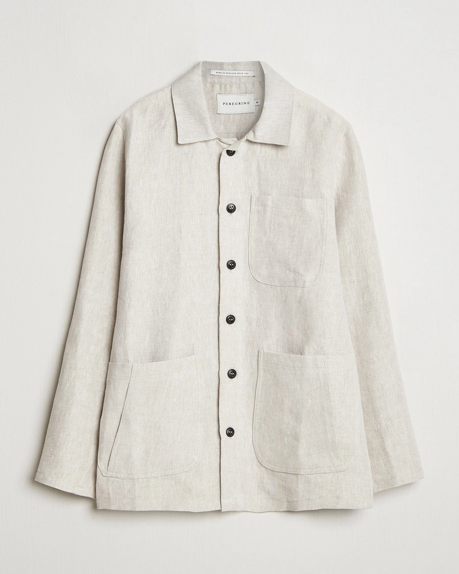 Herr | Best of British | Peregrine | Grange Linen Shacket Natural