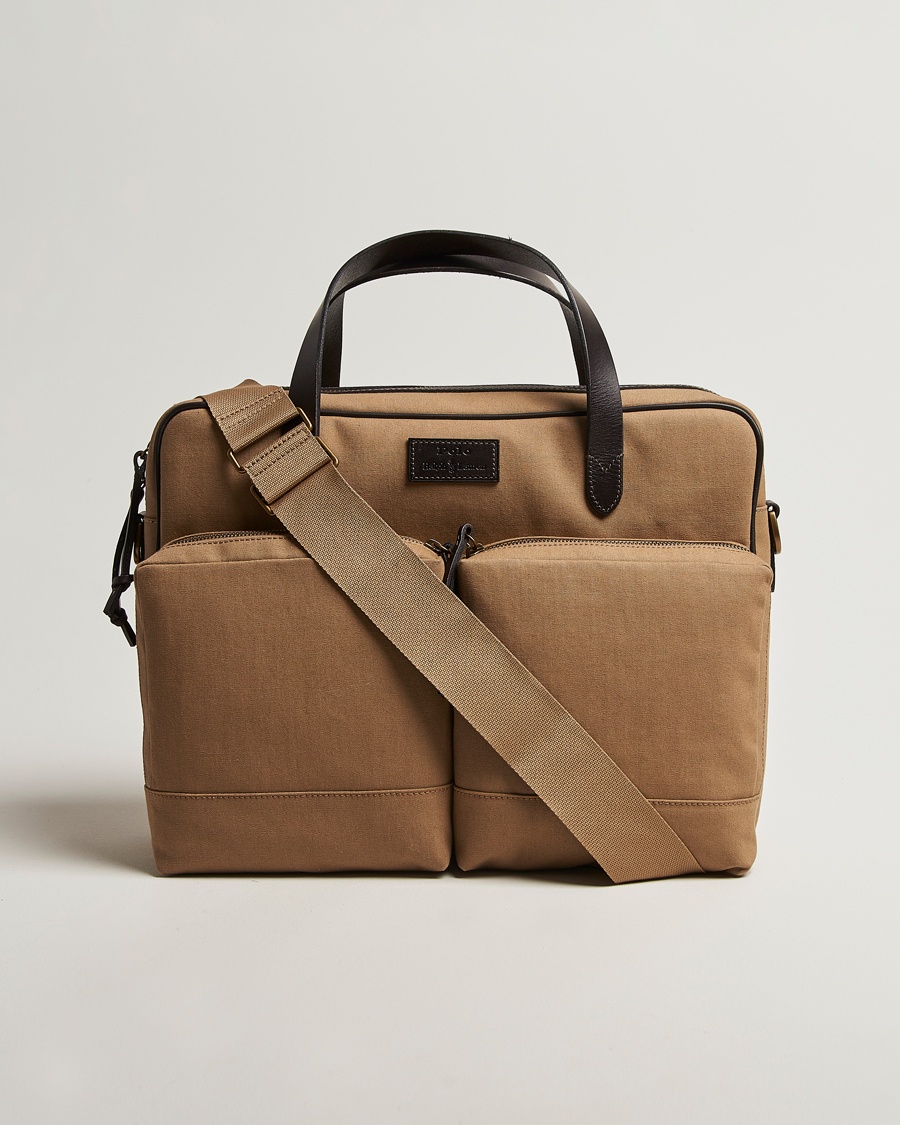 Herr | Portföljer | Polo Ralph Lauren | Commuter Canvas Messenger Bag Khaki/Brown
