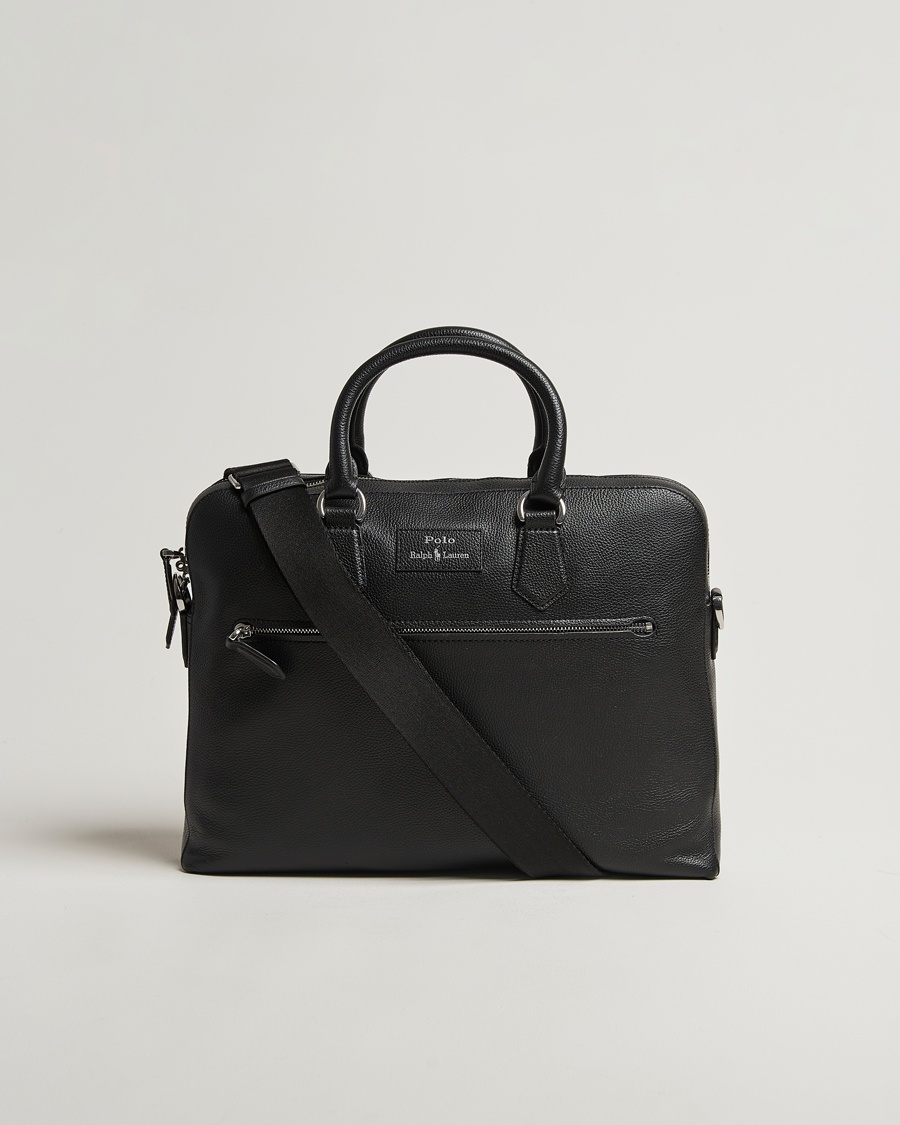 Polo Ralph Lauren Polo Ralph LaurenPebble Leather BriefcaseBlack – Svart