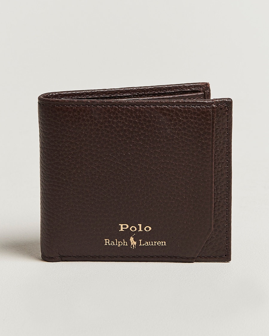 Herr | Rea accessoarer | Polo Ralph Lauren | Wallet Pebble Leather Dark Brown