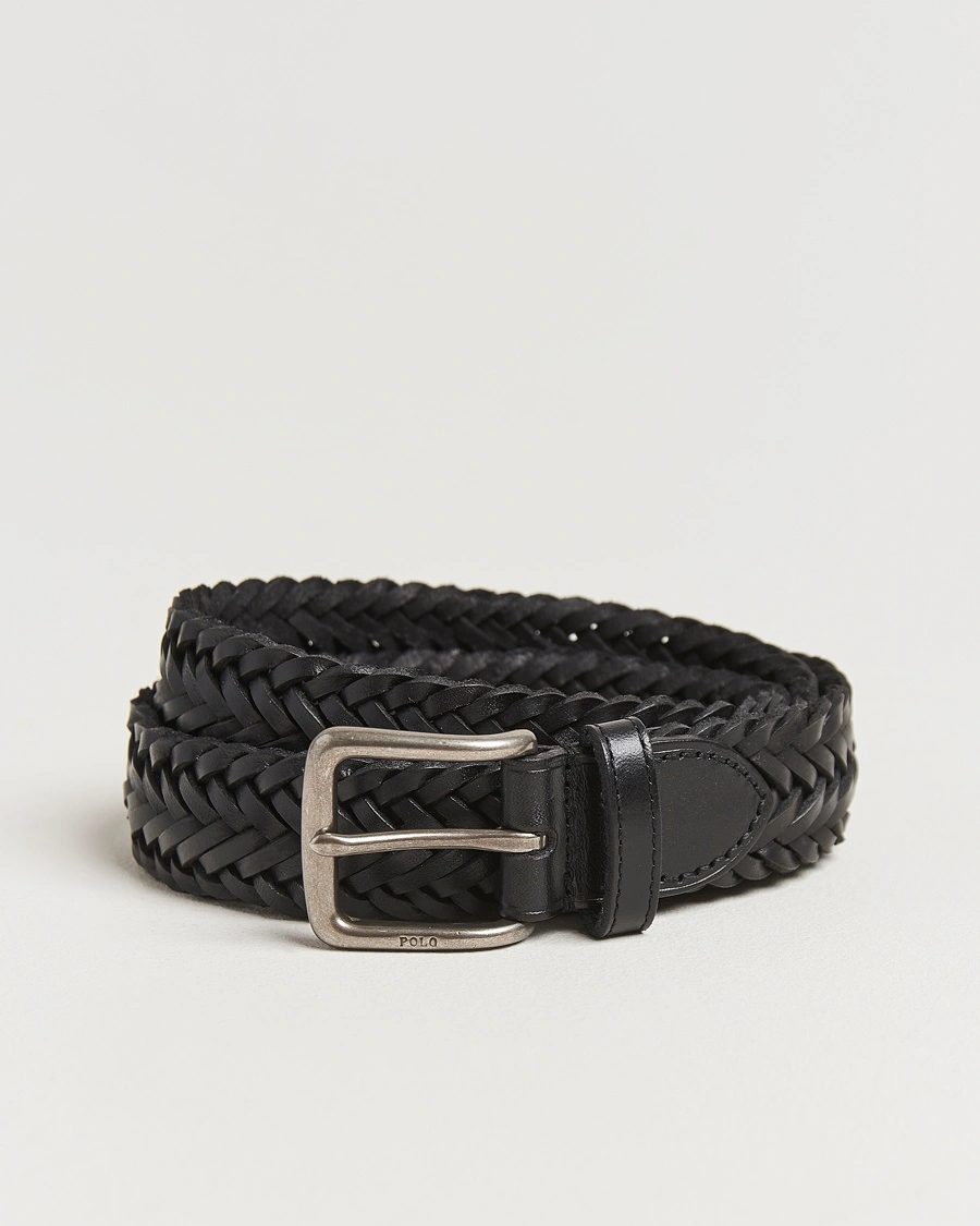 Herr | Flätade bälten | Polo Ralph Lauren | Braided Leather Belt Black