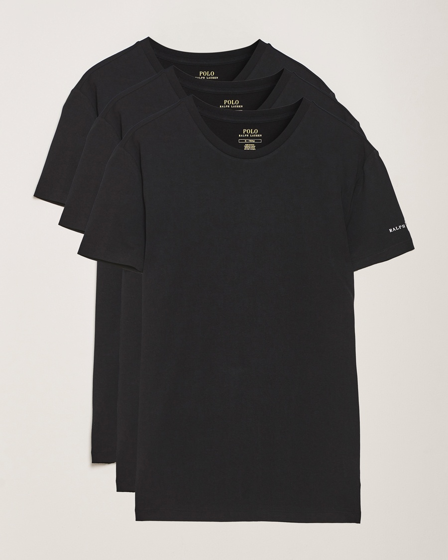 Herr | Tillfälligt säsongserbjudande | Polo Ralph Lauren | 3-Pack Crew Neck T-Shirt Black