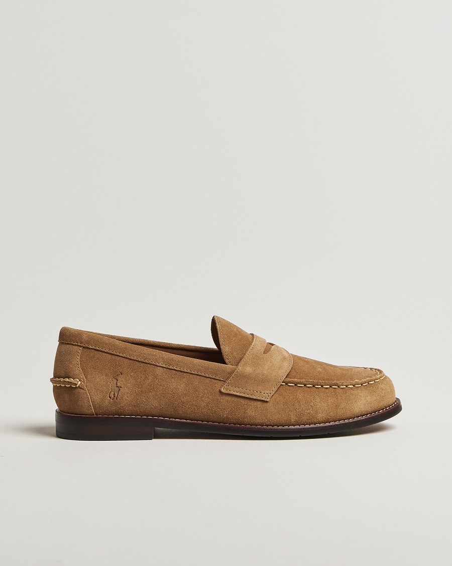Polo Ralph Lauren Alston Suede Penny Loafer Desert Tan – Brun