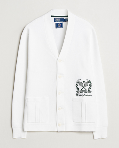 Herr | Cardigans | Polo Ralph Lauren | Wimbledon Cotton Cardigan Ceramic White