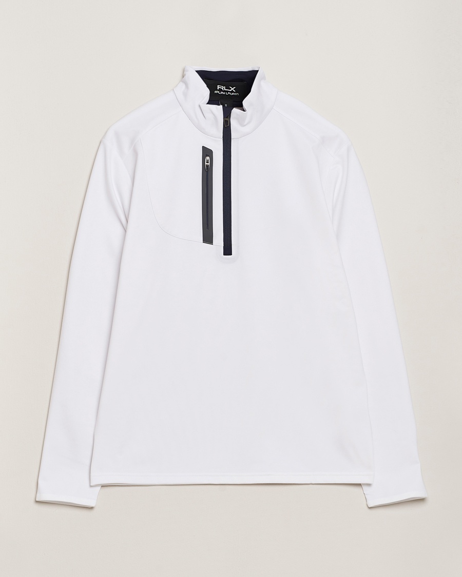 RLX Ralph Lauren Luxury Jersey Half Zip Ceramic White – Vit