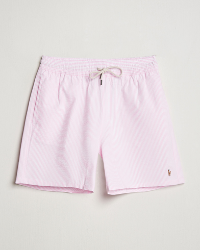 Herr | Badbyxor | Polo Ralph Lauren | Recycled Traveler Seersucker Swimshorts Carmel Pink