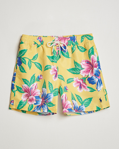 Herr | Badbyxor | Polo Ralph Lauren | Traveler Recycled Swimshorts Iconic Hibiscus Yellow