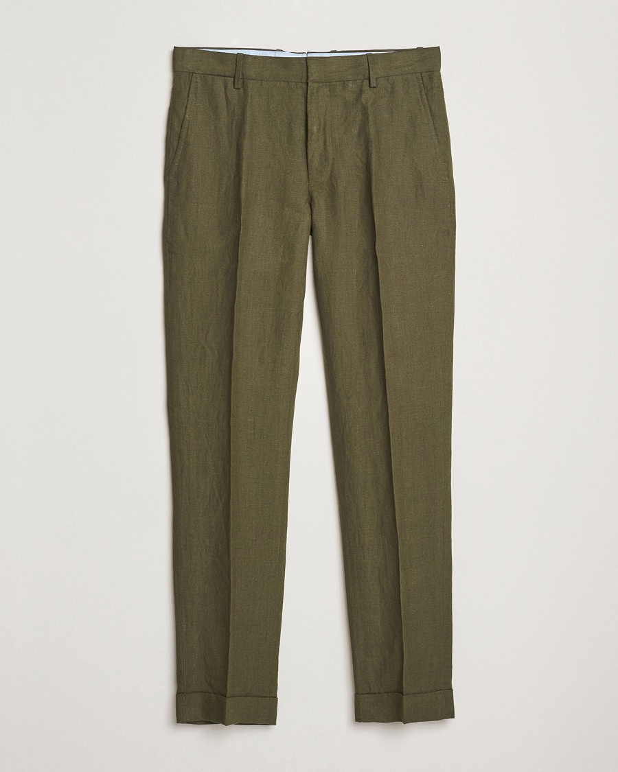 Herr | Byxor | Polo Ralph Lauren | Linen Pleated Trousers Armadillo