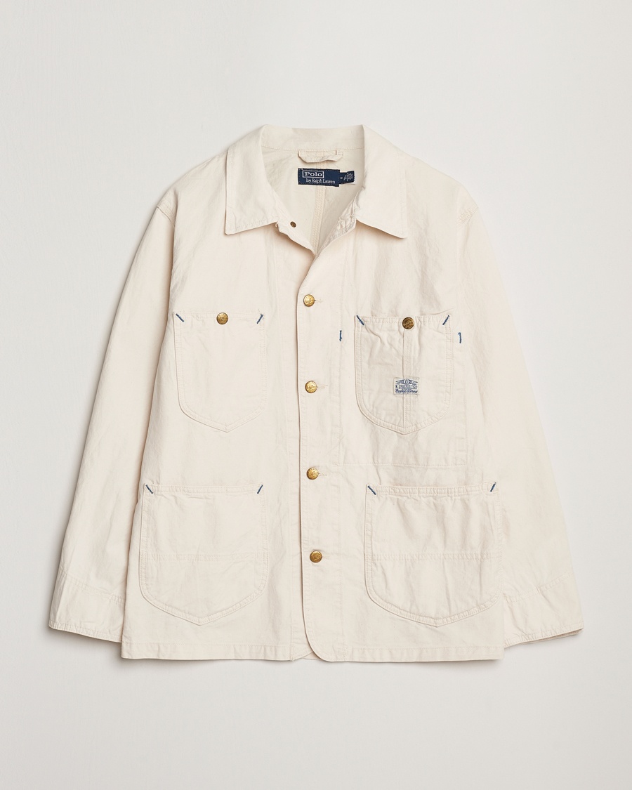 Herr | Jackor | Polo Ralph Lauren | Unlined Drill Twill Shirt Jacket Barlows White