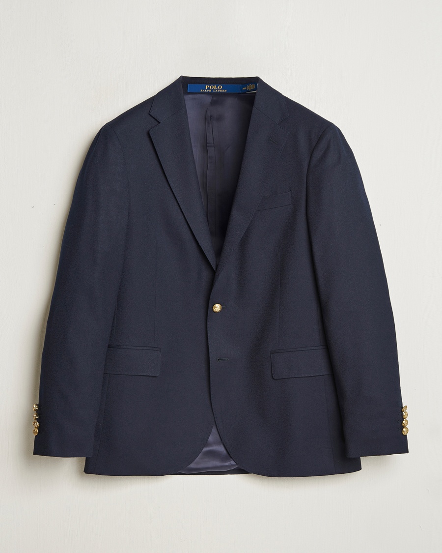 Polo Ralph Lauren Wool Single Breasted Sportcoat Navy – Blå