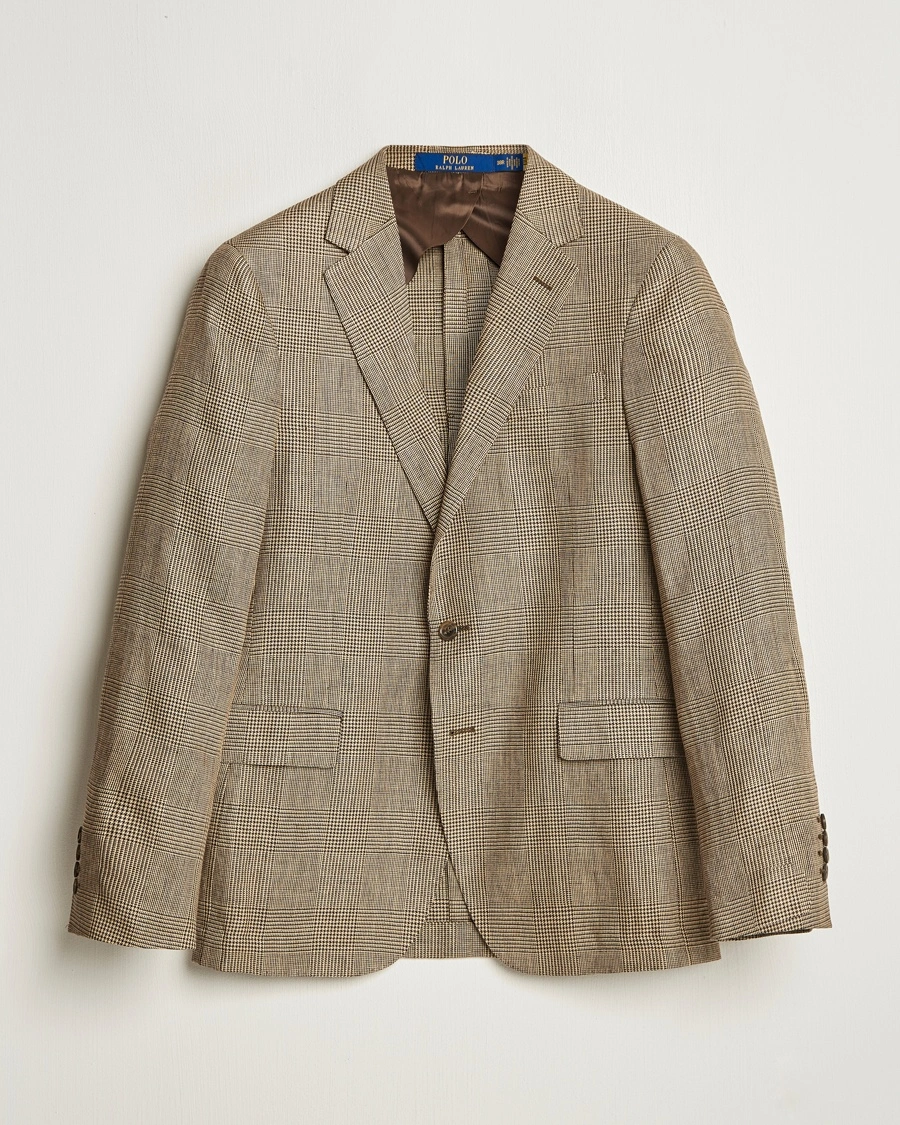 Herr | Tweedkavajer | Polo Ralph Lauren | Glenplaid Sportcoat Tan/Brown