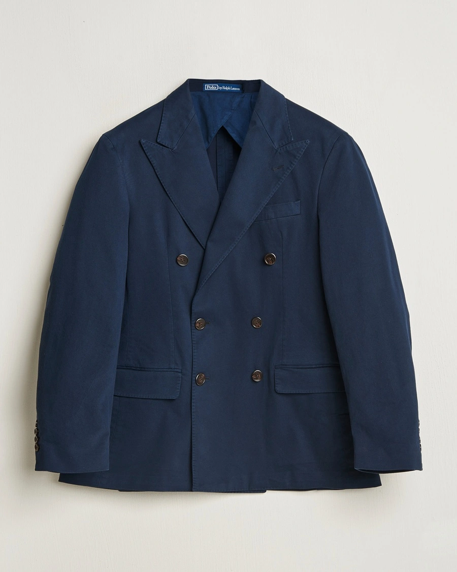 Herr | Bomullskavajer | Polo Ralph Lauren | Double Breasted Sportcoat Bright Navy